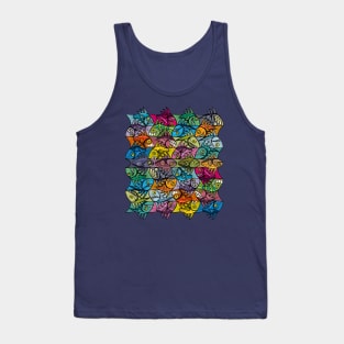 Fish Tessellation Escher Style Ambigram XXIV Tank Top